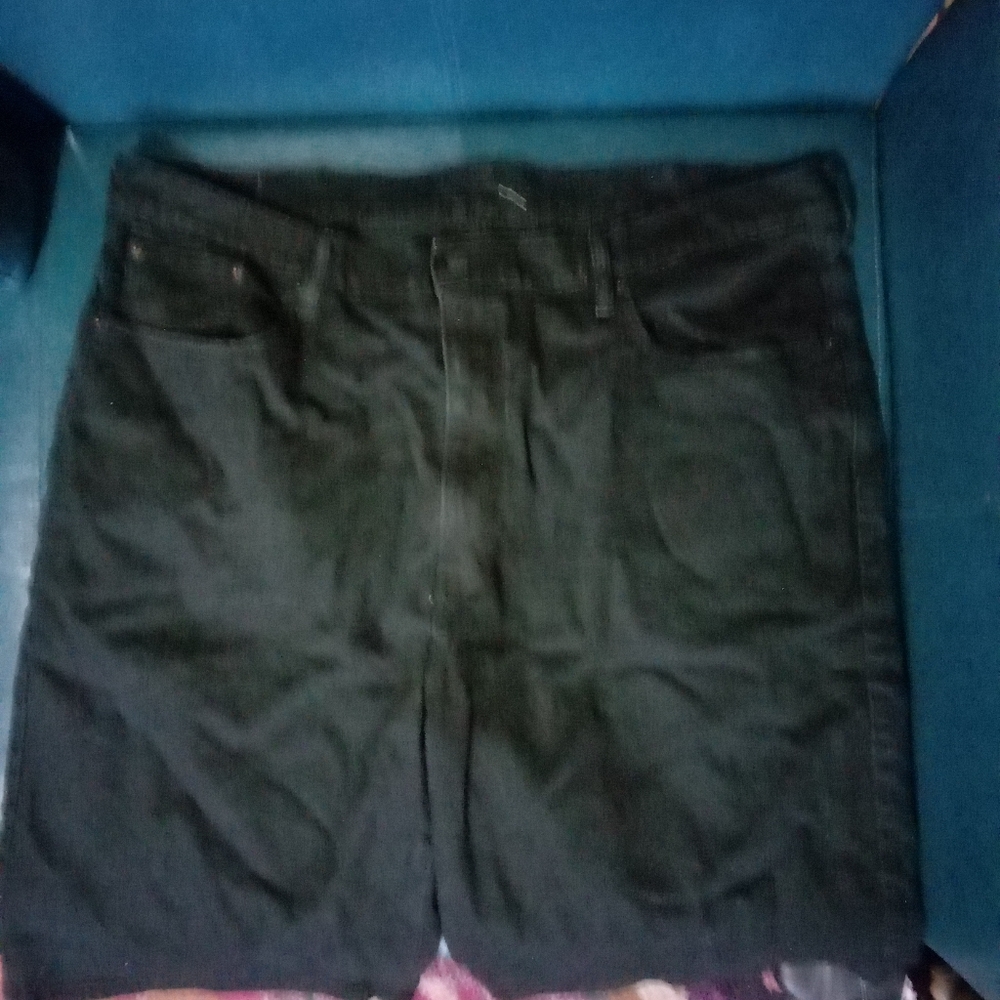 Levi's 569 black denim shorts